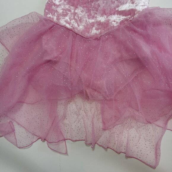 Kloz for Kids Pink Velour Fairy Princess Tutu Dress Size 5 Sequin Sparkle - Picture 5 of 13